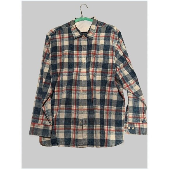 Tommy Bahama Other - Tommy Bahama Men's Hazy Days Plaid Long Sleeves Shirt, Indigo, Size XXL